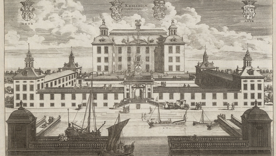 Antik karta över Kägleholms slott