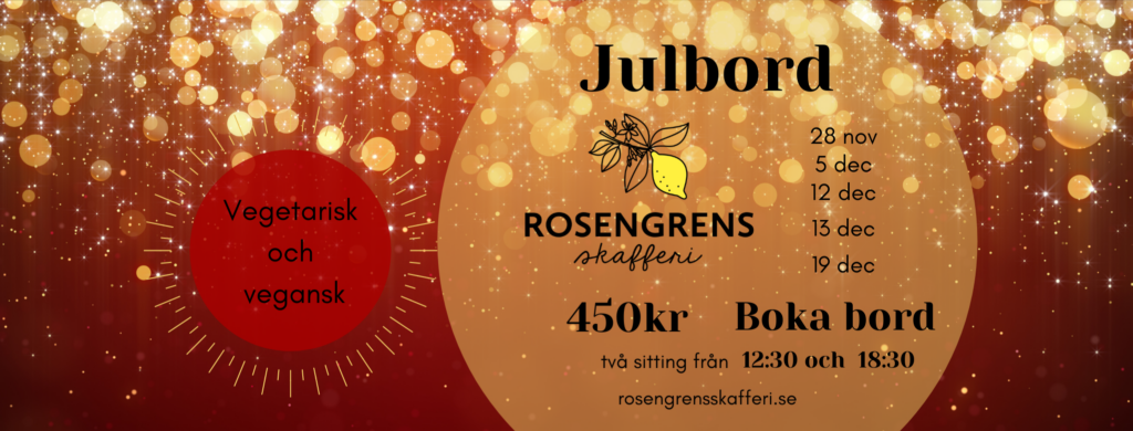 Annons från Rosengrens skafferi om julbord.